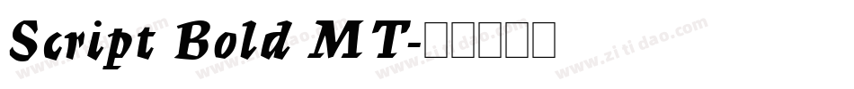 Script Bold MT字体转换
